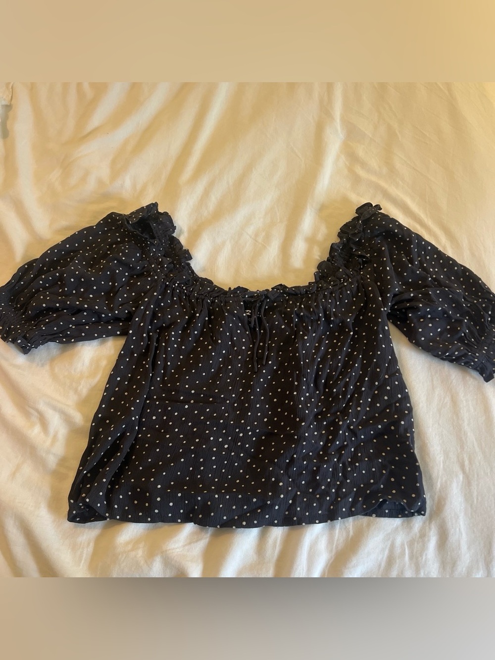 Billabong Black Polka Dot Off-Shoulder Top